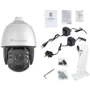 LevelOne FCS-4072 GEMINI PTZ IP-Kamera, 4 MP, 32x Zoom, H.265, IR 200M...