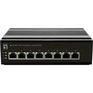 LevelOne IFS-0801, Unmanaged, Fast Ethernet (10/100), Vollduplex, Wand...