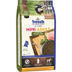 Bosch HPC Mini Adult Hundefutter trocken, Geflügel & Hirse Lamm & Reis...