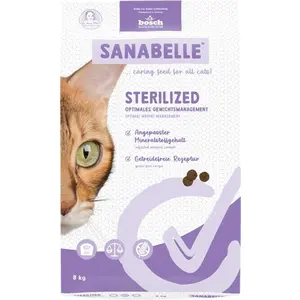 Sanabelle Sterilized Katzenfutter 8 kg für ernährungssensible ausgewachsene Katzen