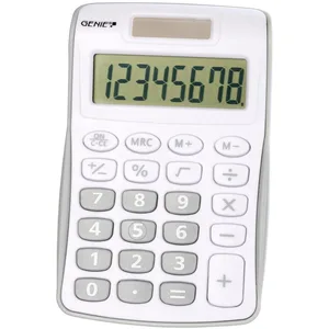 GENIE Taschenrechner 120 S weiß/silber-grau