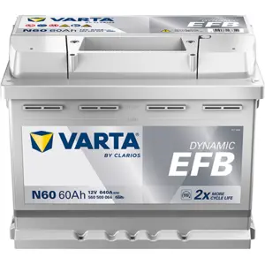 BVD VARTA Dynamic EFB N60 Batterie 560500064K262, N60, 12 V, 60 Ah, 64... günstig