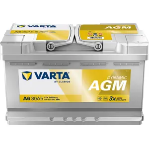 BVD VARTA Dynamic AGM A6 Batterie 580901080K262, A7, 12 V, 80 Ah, 800 ...