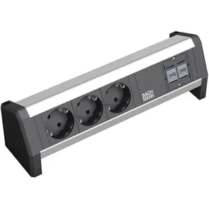 Bachmann, Steckdosenleiste, Tisch-Steckdosenleiste 3 Schutzkontaktsteckdosen schwarz. 2 CAT5e RJ45 Buchse/BuchseStromeingang: GS (3x, CEE 7/3) günstig