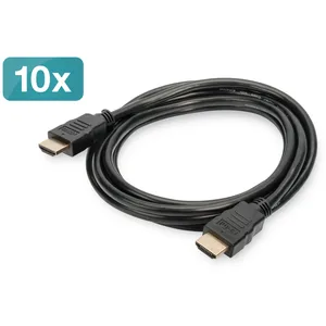 Digitus HDMI High Speed mit Ethernet Anschlusskabel, 10er Pack