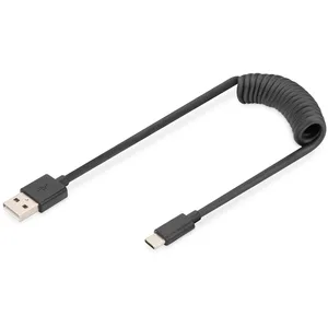 Digitus USB 2.0 - USB - A auf USB - C Spiralkabel