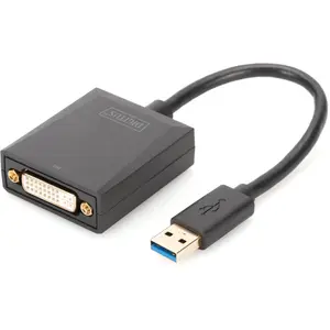 Digitus USB 3.0 zu (DVI), Data + Video Adapter, Schwarz günstig