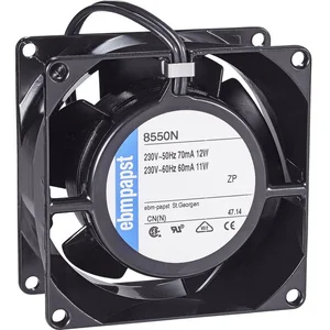 ebm-papst Papst AC-Axiallüfter 230VAC 50m³/h (80 mm, 1x), PC Lüfter, Schwarz