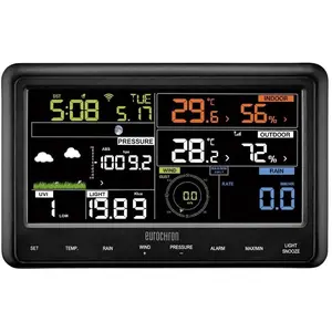 Eurochron Funk-Wetterstation, Wetterstation, Schwarz