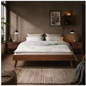 IDIMEX Futonbett KARRI, modernes Massivholzbett 140x190cm Kastanien fa... günstig