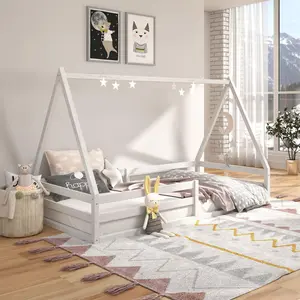 Idimex Hausbett SILA aus massiver Kiefer, schönes Montessori Bett in 9... günstig