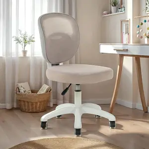 IDIMEX Schreibtischstuhl MAYLA mit Rollen, Grau - Bürostuhl für Kinder, ergonomisch & höhenverstellbar mit Gaslift, atmungsaktiver Mesh-Rücken, ohne Armlehnen für mehr Bewegungsfreiheit im Kinderzimmer günstig