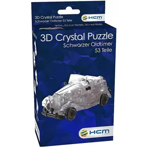 HCM Kinzel HCM59134 - Crystal Puzzle: 3D Oldtimer - Schwarz, 53 Teile (DE, EN), ab 14 Jahren (53 Teile)