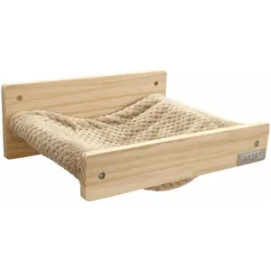 Kerbl Hängematte Timber für Katzen (Beige, graubraun, Taupe), Katzenbaum günstig