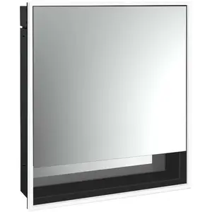 emco loft Lichtspiegelschrank mit Unterfach, 600mm, Unterputzmodell, schwarz/spiegel, 979813501 günstig