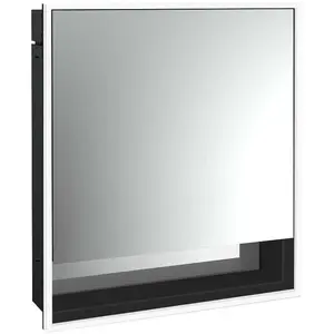 emco loft Lichtspiegelschrank mit Unterfach, 600mm, Unterputzmodell, schwarz/spiegel, 979813503 günstig