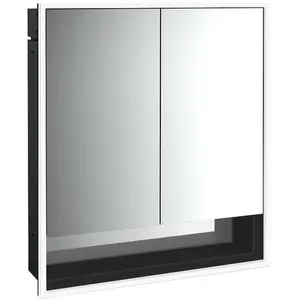 emco loft Lichtspiegelschrank mit Unterfach, 600mm, Unterputzmodell, schwarz/spiegel, 979813505 günstig