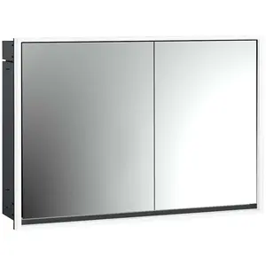 emco loft Lichtspiegelschrank, 1000mm, 2 Türen, Unterputzmodell, schwa... günstig