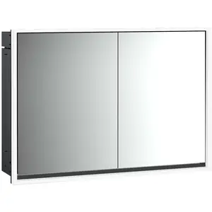 emco loft Lichtspiegelschrank, 1000mm, 2 Türen, Unterputzmodell, schwa... günstig