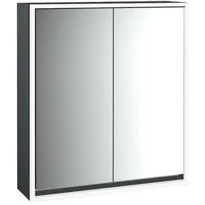 emco loft Lichtspiegelschrank, 600mm, Aufputzmodell, schwarz/spiegel, ... günstig
