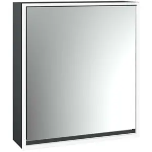 emco loft Lichtspiegelschrank, 600mm, Aufputzmodell, schwarz/spiegel, 979813302 günstig