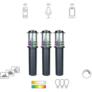 Müller Licht tint Petunia LED-Wegeleuchte 3er Set