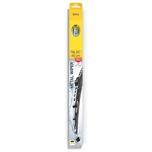 Hella 9XW, Scheibenwischerblatt, Schwarz, Gummi, 600 mm, Karton mit Au...