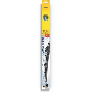 Hella 9XW, Wiper blade, Schwarz, Kautschuk, 47,5 cm, Karton mit Aufhän...