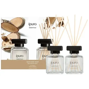 IPURO Raumduft Cedar Wood, 2x 50 ml, Glasflakon mit Rattan-Holzstäbchen günstig