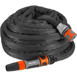 Gardena Liano, 15 m, Schwarz, Orange, Stoff, 35 bar, 1,3 cm