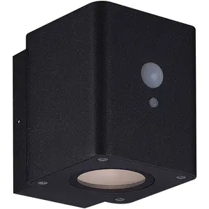 Megatron Loky LED-Solarwandleuchte, Sensor, eckig