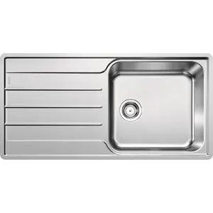 Blanco Lemis XL 6 S-if - 1 Spüle XL + Abtropfkorb - 1000 x 500 - Siphon - Manuelle Entleerung - Gebürsteter Edelstahl - Blanco günstig