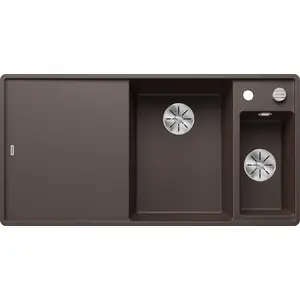 Spüle Blanco Axia III 6 S-F 990 x 500 mm cafe 523488 1 Spülbecken Becken rechts Flächenbündig Mit Tropffläche Mit Restebecken günstig