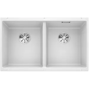 BLANCO SUBLINE 350/350-U, Schrankwaschbecken, Silgranit, Weiß, 80 cm, Deutschland günstig