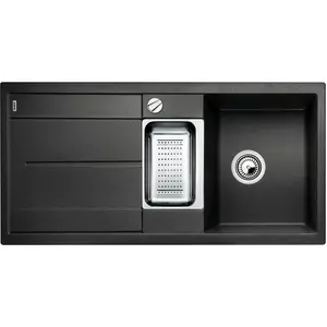 BLANCO 513053, Bündiges Waschbecken, Rechteckig, Schwarz, 2 Becken, Rechteckig, 360 x 430 mm günstig