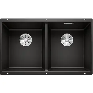 Spüle Blanco SUBLINE 350/350-U 755 x 460 mm schwarz 525987 günstig