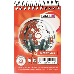Landre LANDRÉ® Notizblock DIN A7 kariert günstig