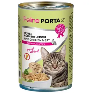 Porta21 Nassfutter Für Katzen Mit Huhn Und Aloe Vera 400g