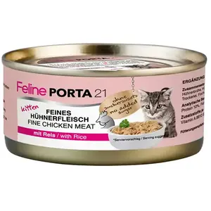 Porta21 Nassfutter Für Kätzchen Mit Huhn Und Reis 156g