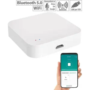 Luminea RC-350.duo ZigBee WLAN Gateway Smart Home Zentrale App WiFi Me... günstig