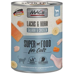 MAC'S Lachs & Huhn 800 g - 6 Stück, Nassfutter für: Katze