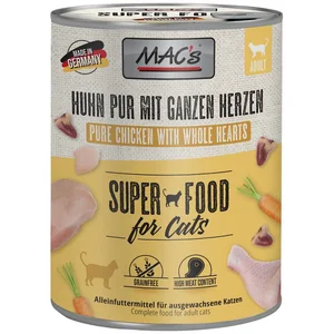 MAC'S Huhn pur mit ganzen Herzen 800 g - 6 Stück, Nassfutter für: Katz...