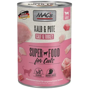 MAC'S Kalb & Pute 400 g - 6 Stück, Nassfutter für: Katze