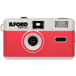 Ilford Sprite 35-II, Analogkamera, Rot, Silber günstig