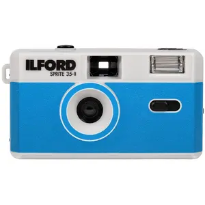 Ilford Sprite 35-II, Analogkamera, Silber, Blau
