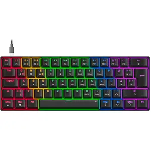 Speedlink ATMOS RGB Regenbogen Mechanische 60% Gaming Tastatur mit bra...