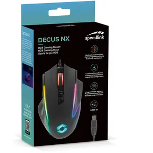 Speedlink DECUS NX RGB Gaming Maus, schwarz gummiert