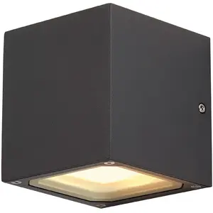 SLV SITRA CUBE Wandleuchte, würfelförmig, anthrazit, GX53, max. 9W