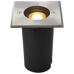 SLV 227684 SOLASTO Bodeneinbauleuchte eckig Edelstahlblende GU10
