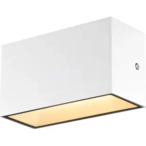SLV 1005153 SITRA M, LED Outdoor Wandaufbauleuchte, weiss, CCT switch ...